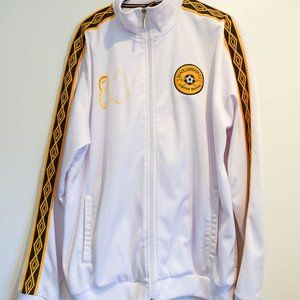 BLACK LEOPARDS WHITE SOCCER - SIZE LARGE - PERFORMANCE JACKET